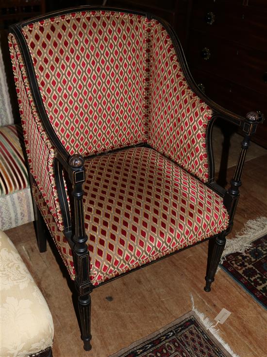 Upholstered armchair